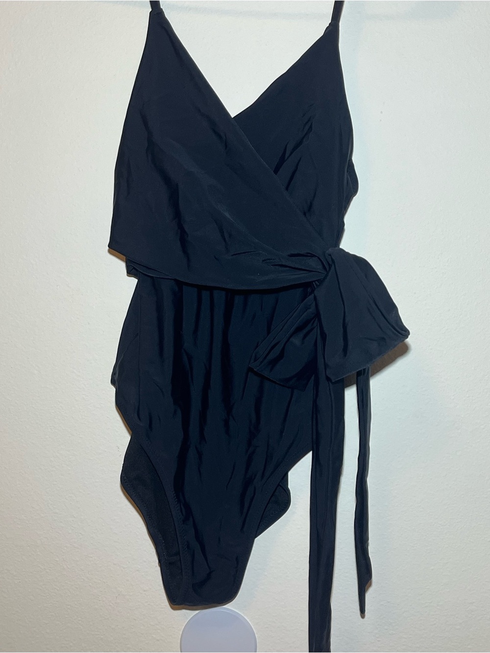 Old Navy Black One-Piece Wrap Swimsuit